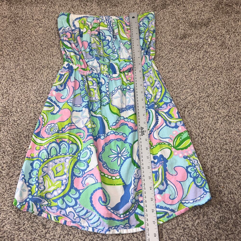 Lilly Pulitzer Womens S Resortwear Vacation Preppy Windsor Strapless Sundress - Picture 8 of 8